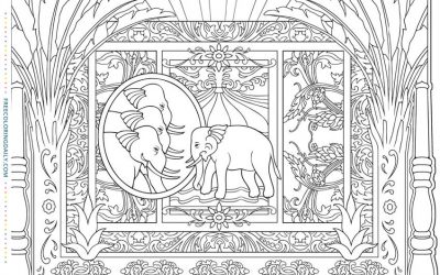 Free Elephant Egypt Coloring
