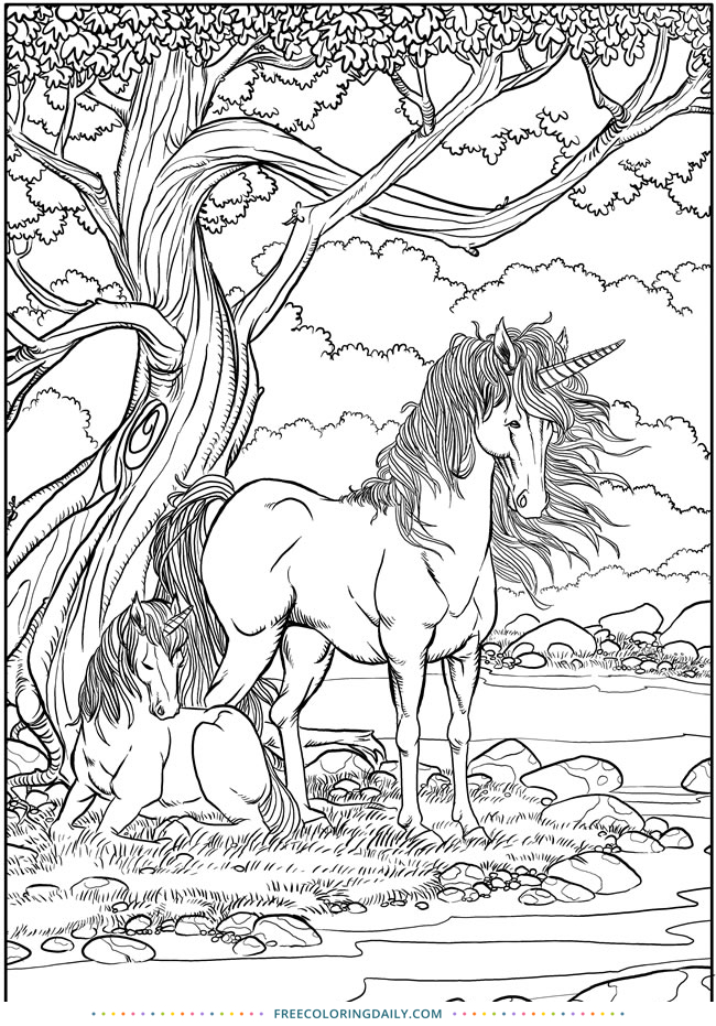 Free Unicorn Coloring Sheet