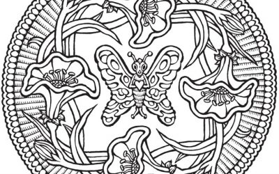 Free Butterfly Mandala Coloring Page