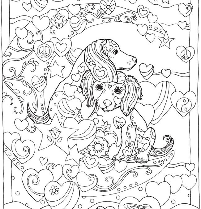 Cute Dog Free Printable Coloring Page