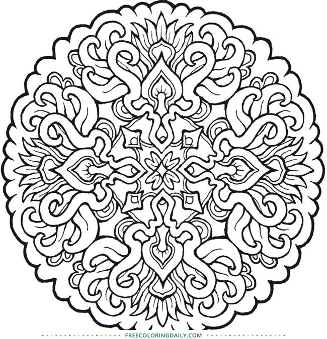 Amazing Free Mandala Coloring Sheet