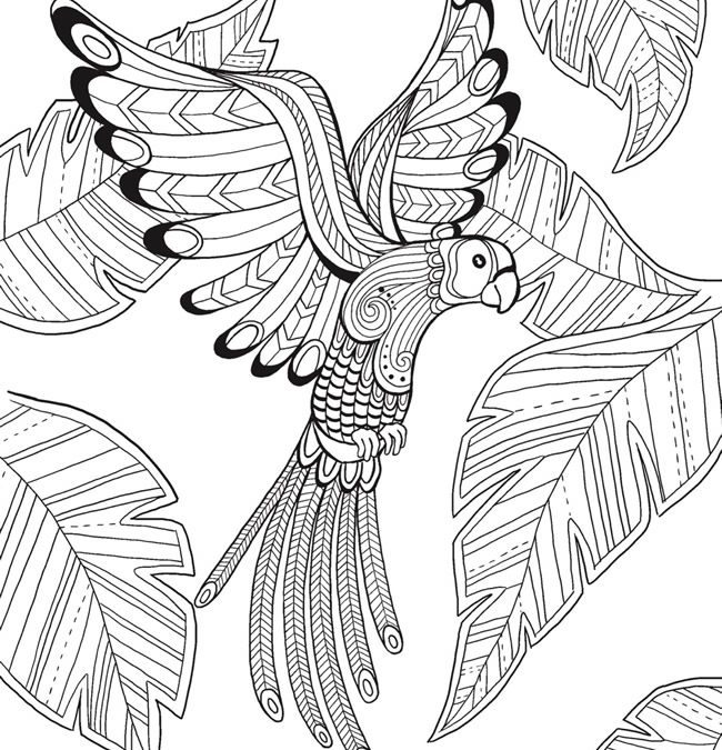 Free Coloring Tropical Bird