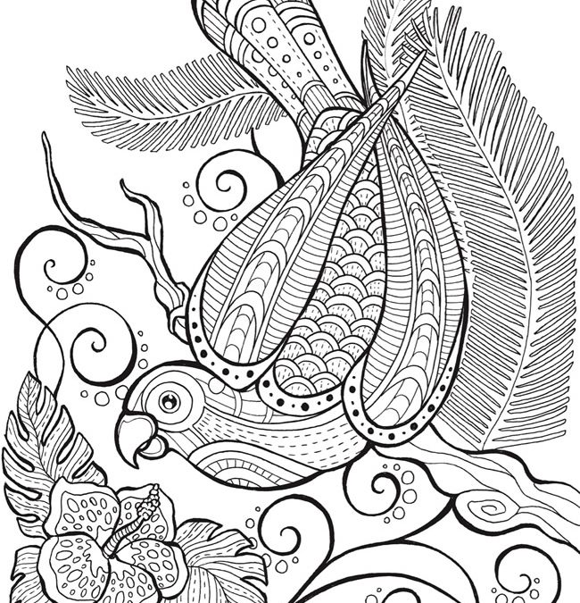 Free Coloring Patterned Bird