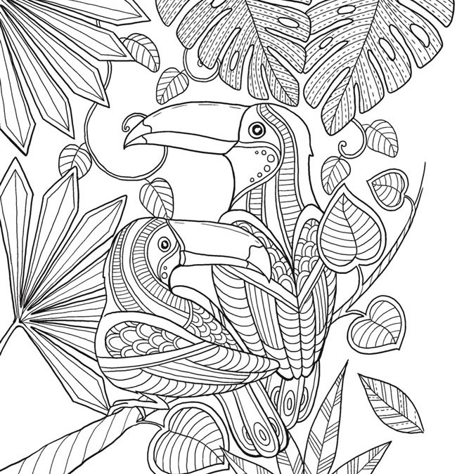 Free Printable Tropical Coloring