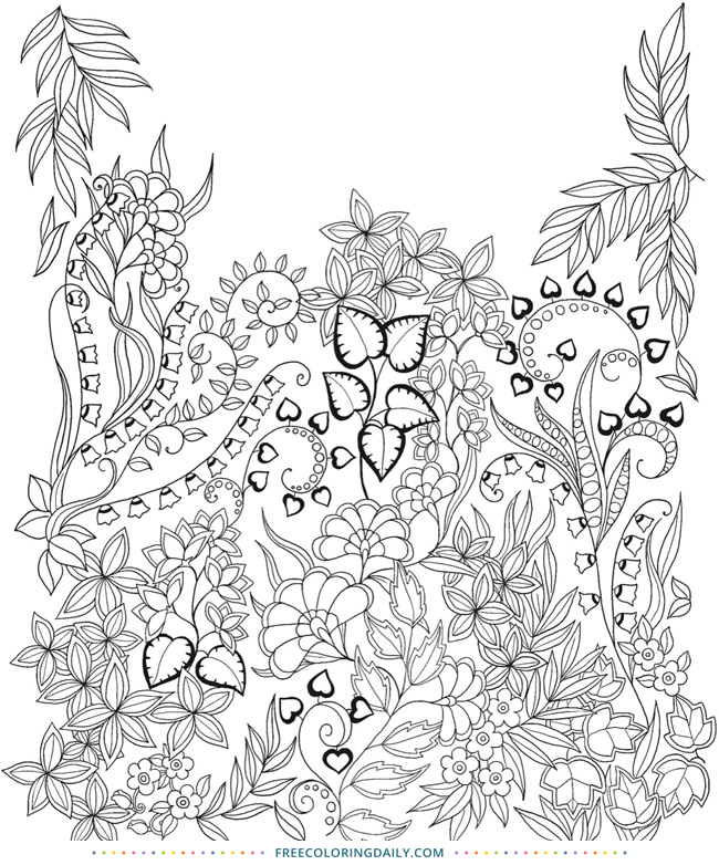 Free Butterflies Coloring Page