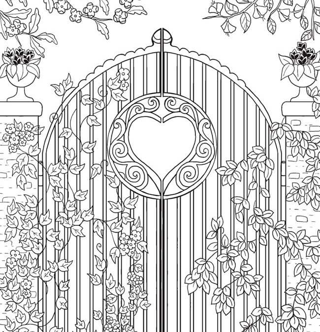 Free Coloring Page with Gate