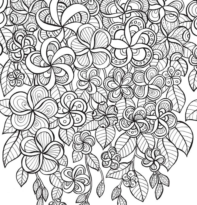 Free Floral Zentangle Coloring