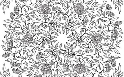 Free Holiday Foliage Coloring Page