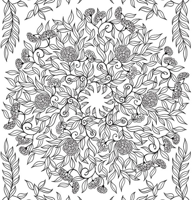 Free Holiday Foliage Coloring Page
