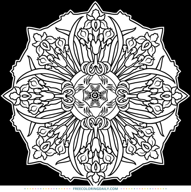 Free Patterned Coloring Page