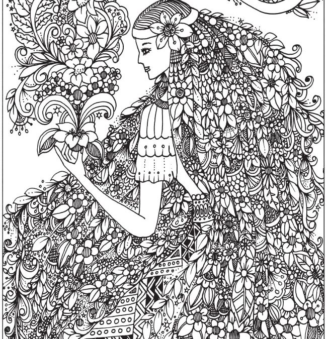 Free Flower Girl Amazing Coloring Sheet