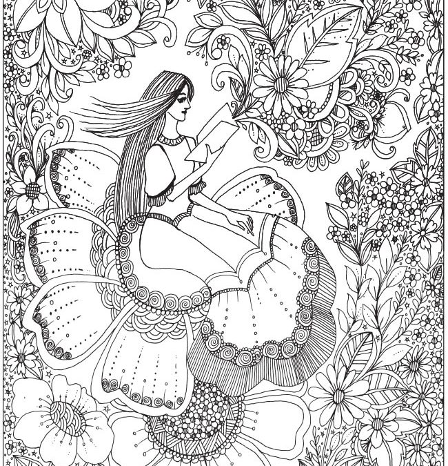 Lovely Flower Girl Free Coloring Printable