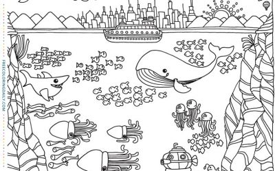 Underwater Fun Free Coloring Page