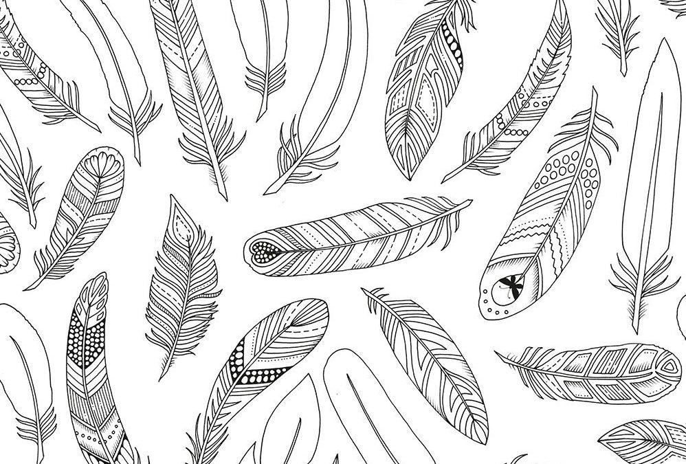 Free Bohemian Feather Coloring