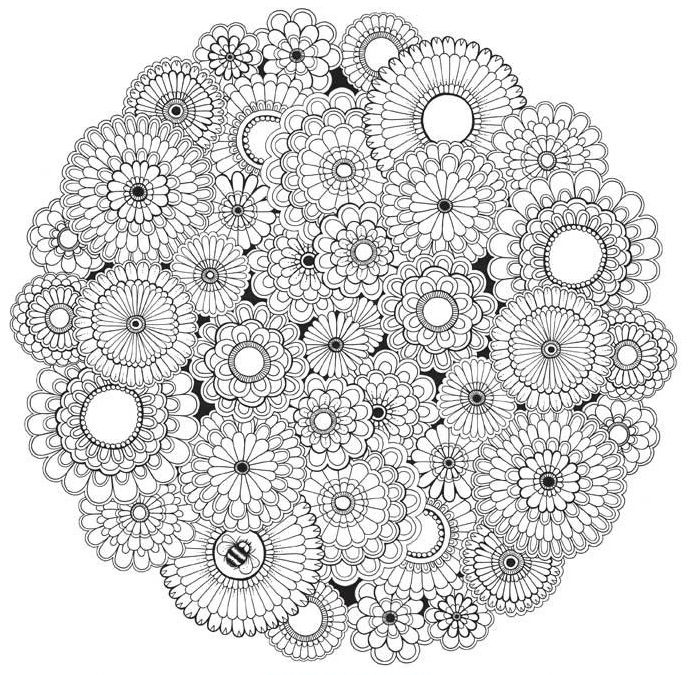 Free Fancy Circles Coloring page