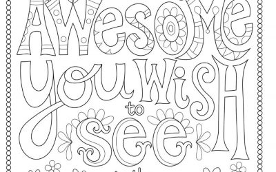 Be the Awesome Free Coloring Sheet