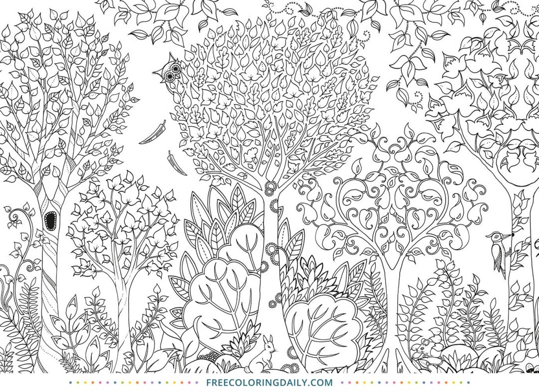 Free Coloring Beautiful Forest