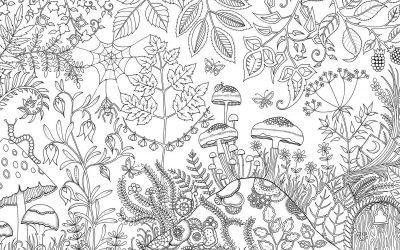 Free Cute Mushrooms Coloring Page