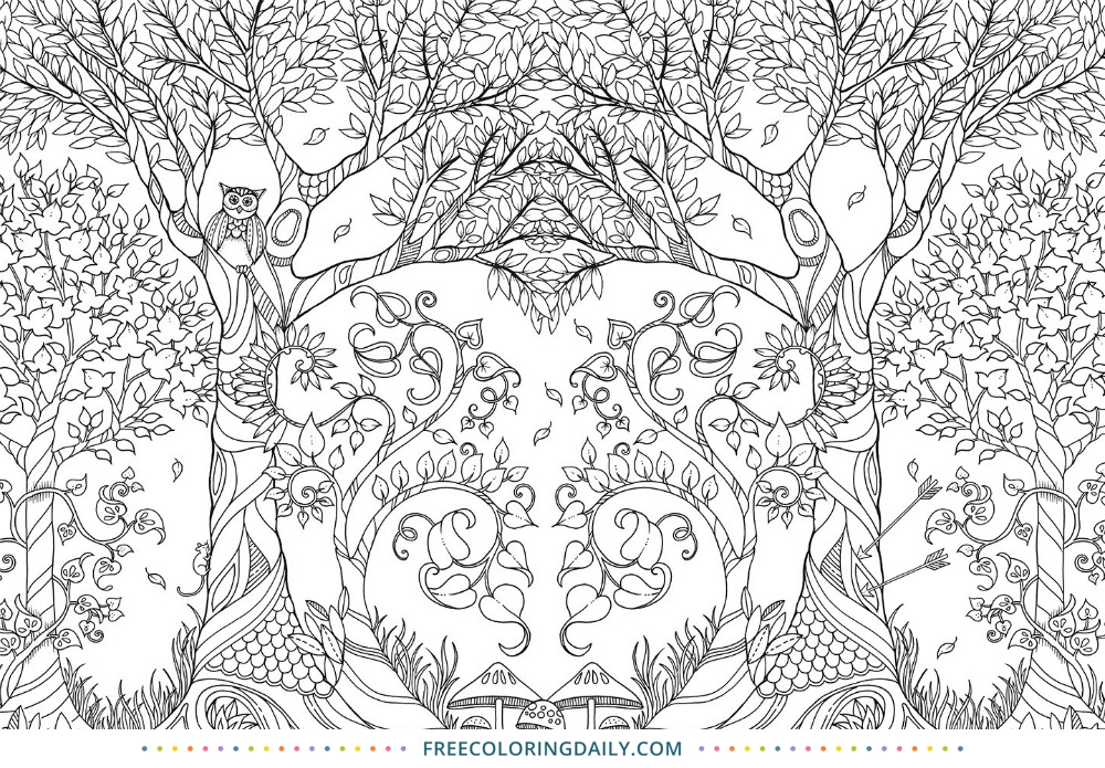 Free Forest Life Coloring Sheet