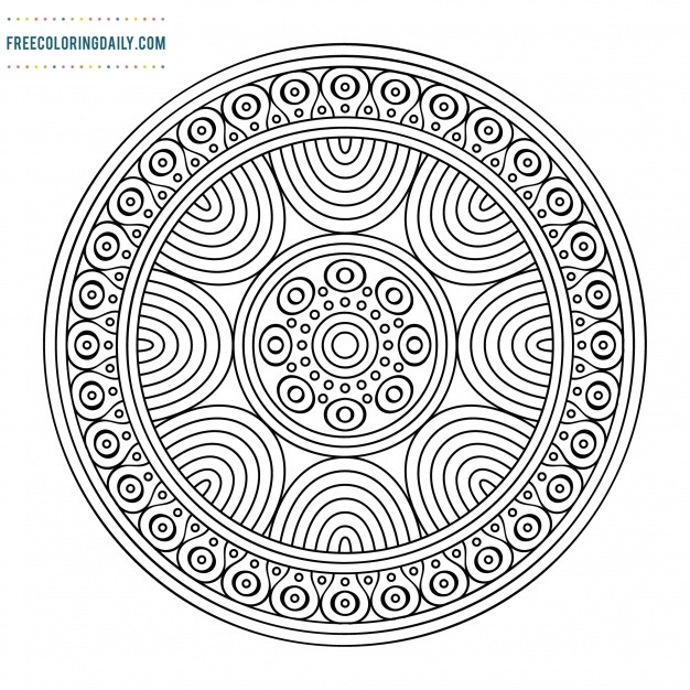 Free Simple Mandala Coloring