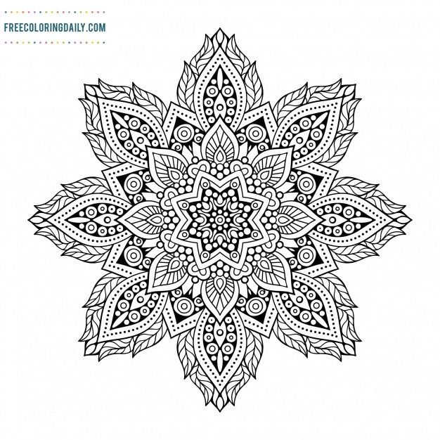 Free Abstract Mandala Coloring