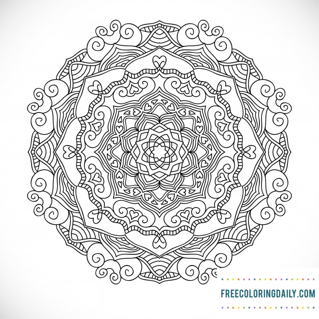 Mandala Adult Coloring Page – FREE!