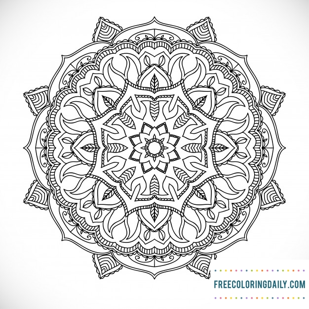 Free Stunning Mandala Design Coloring