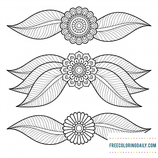 Flowers – Free Coloring Page