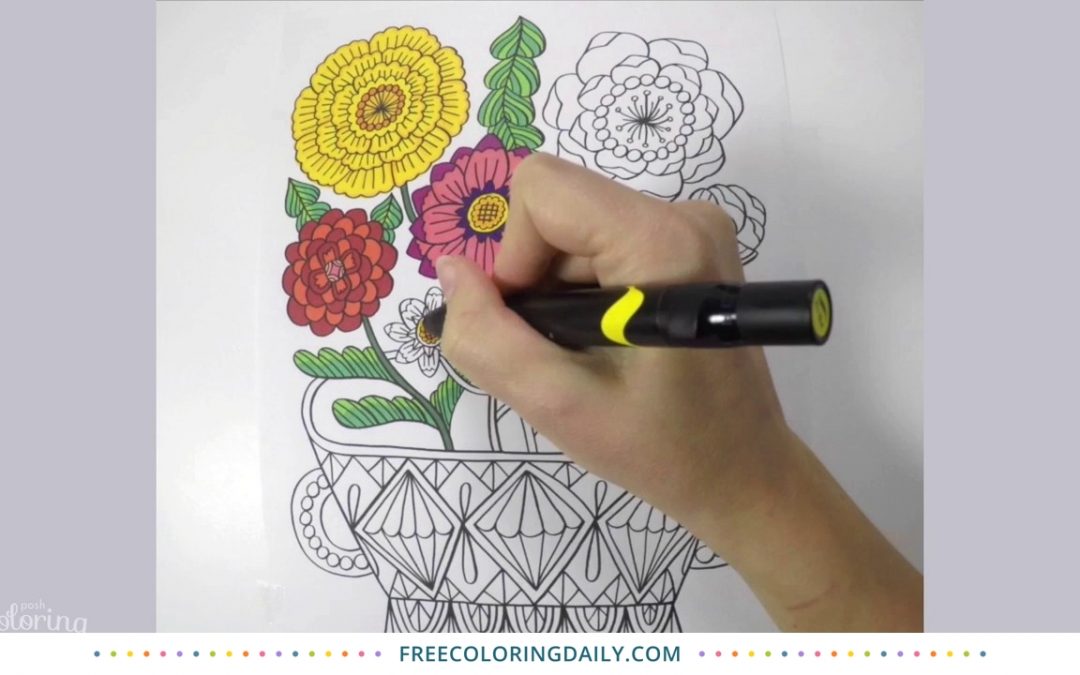 Beautiful Blooms Coloring Time Lapse
