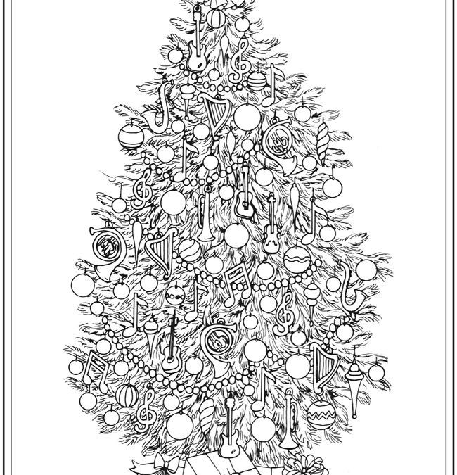 Christmas Tree Free Coloring Page