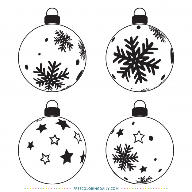 Free Christmas Ornament Coloring