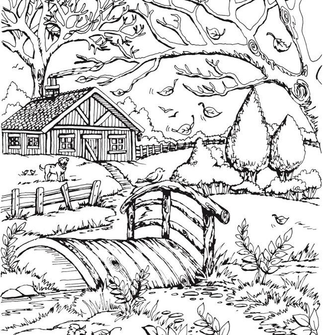 Free Fall Outdoors Coloring