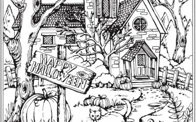 Free Happy Halloween Coloring Page