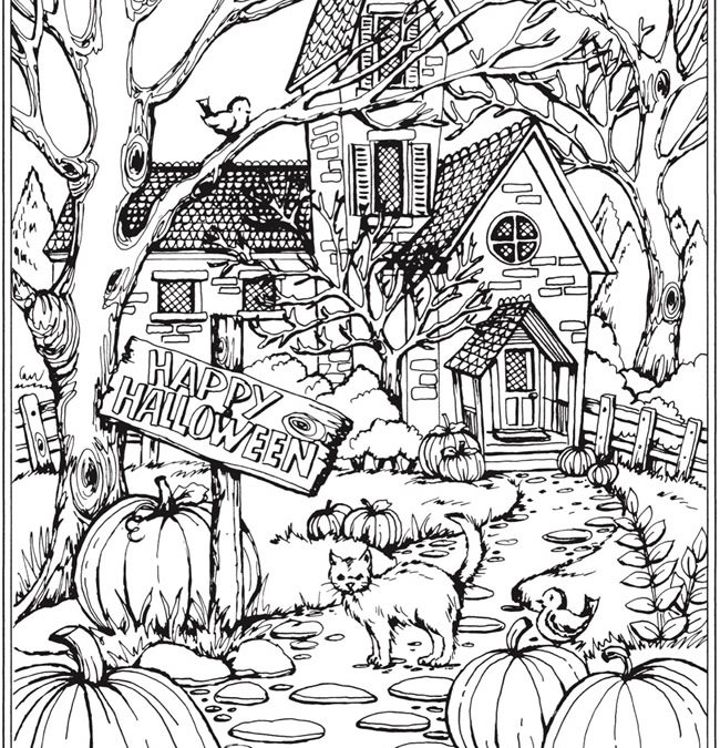 Free Happy Halloween Coloring Page