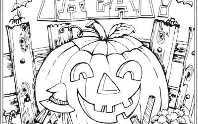 Free Trick or Treat Pumpkin Coloring Page