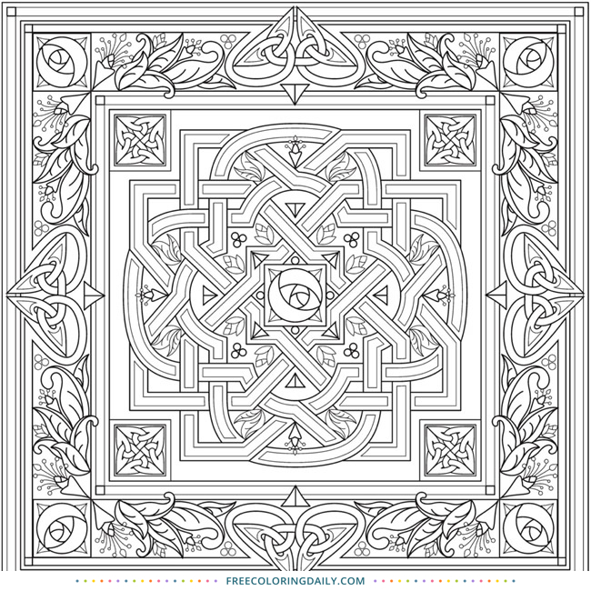 Free Ornamental Coloring Page