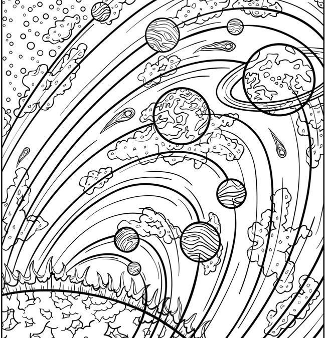 Free Planet Coloring Page