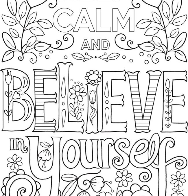 Free Keep Calm Coloring
