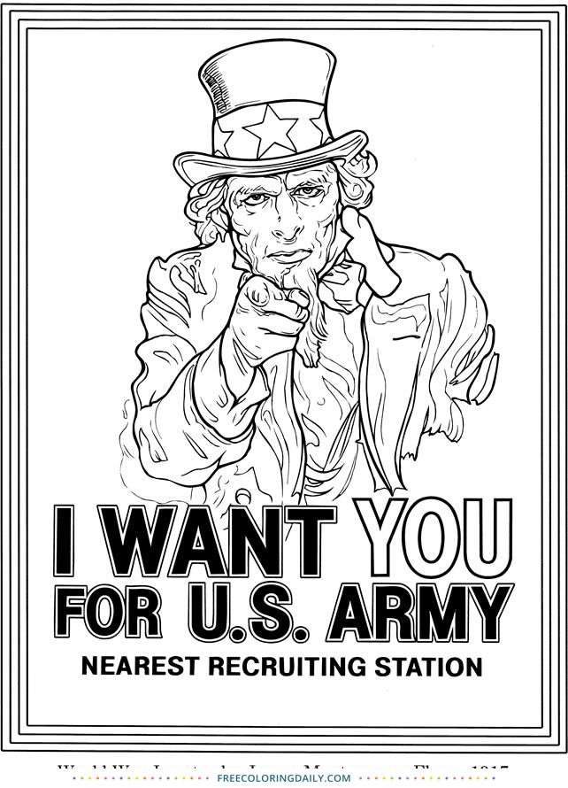 Free Uncle Sam Coloring