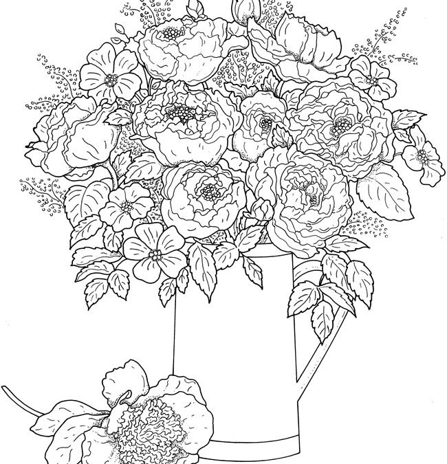 Free Coloring Page of Flowers
