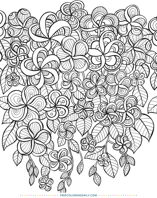 Free Plants & Leaves Coloring