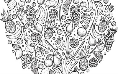 Free Fruit Tree Coloring Page