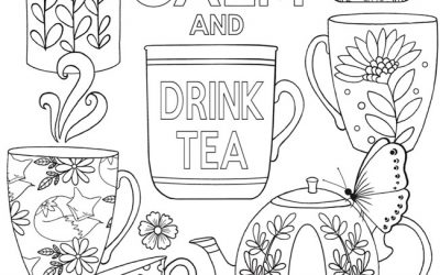 Free Tea Coloring Page