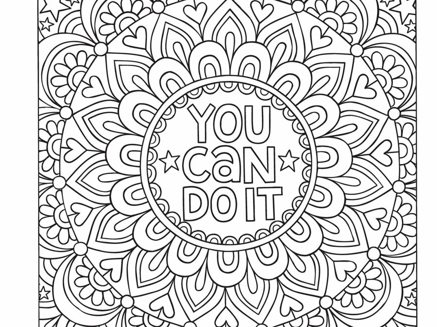 Free You Can Do It Coloring
