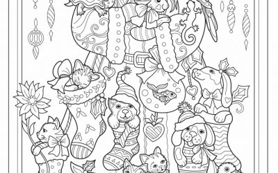 Free Santa’s Stockings Coloring