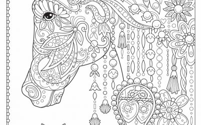 Free Patterned Horse Coloring