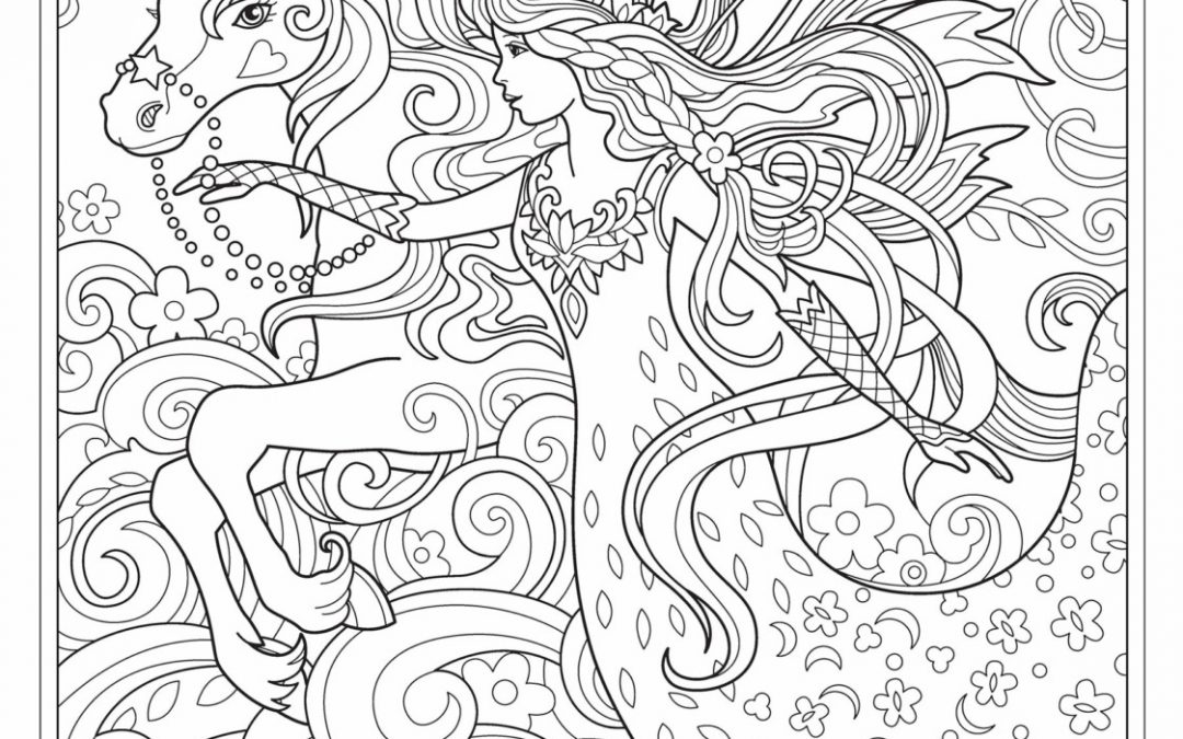 Free Unicorn Princess Coloring Page