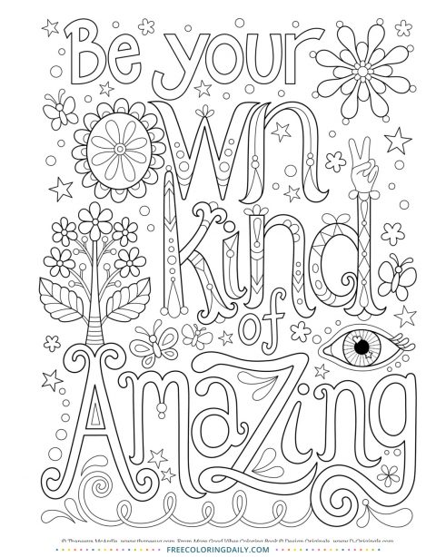 Free Quote Coloring Page | Free Coloring Daily