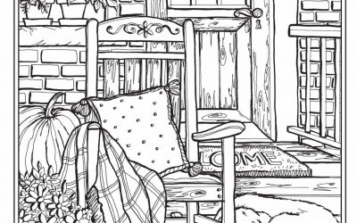 Free Country Porch Coloring