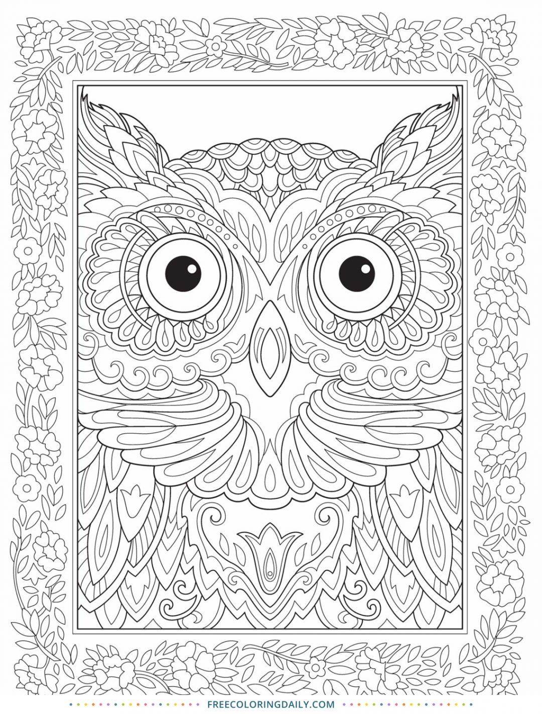 Free Amazing Owl Coloring Page
